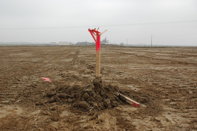 Tout ce qu'il restait des travaux sur le site de Jouarre au moment de notre visite sur le terrain.